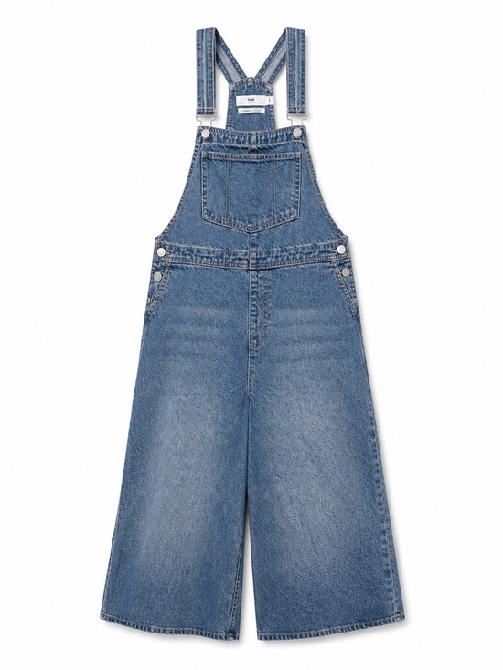 Simons Denim - Simons Light Blue Denim Wide-Leg Women's Overalls